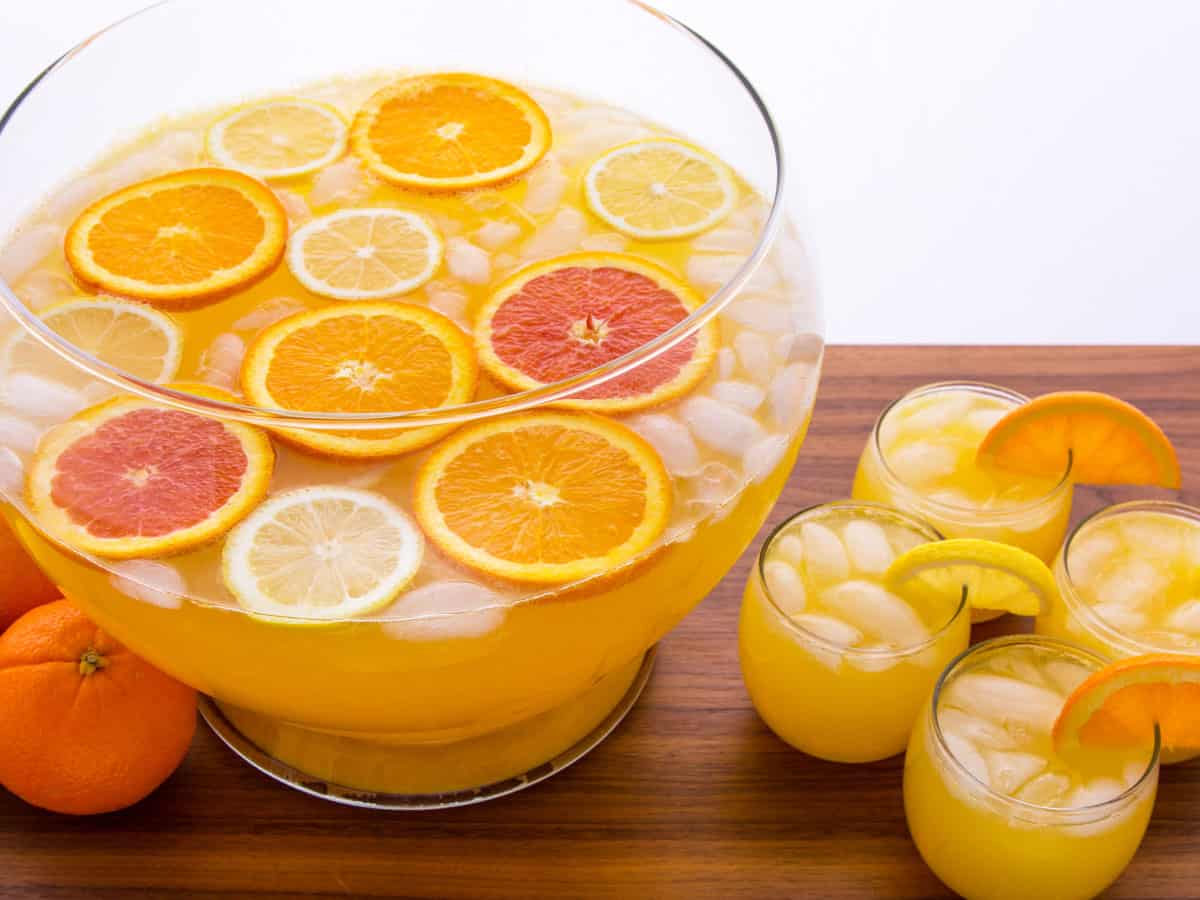 Double Orange Champagne Punch Sunkist