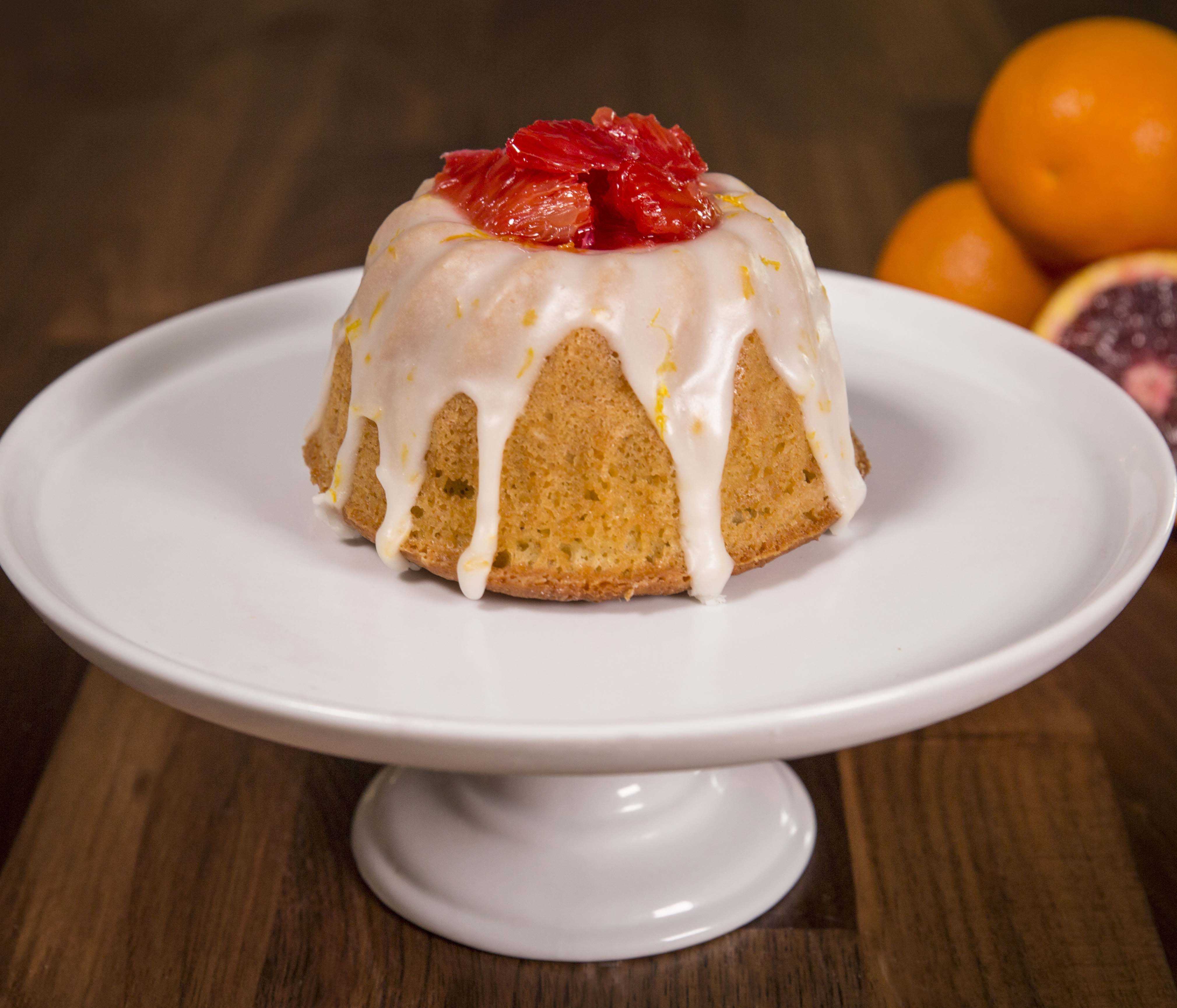 Blood Orange Pound Cake with Meyer Lemon Glaze Sunkist