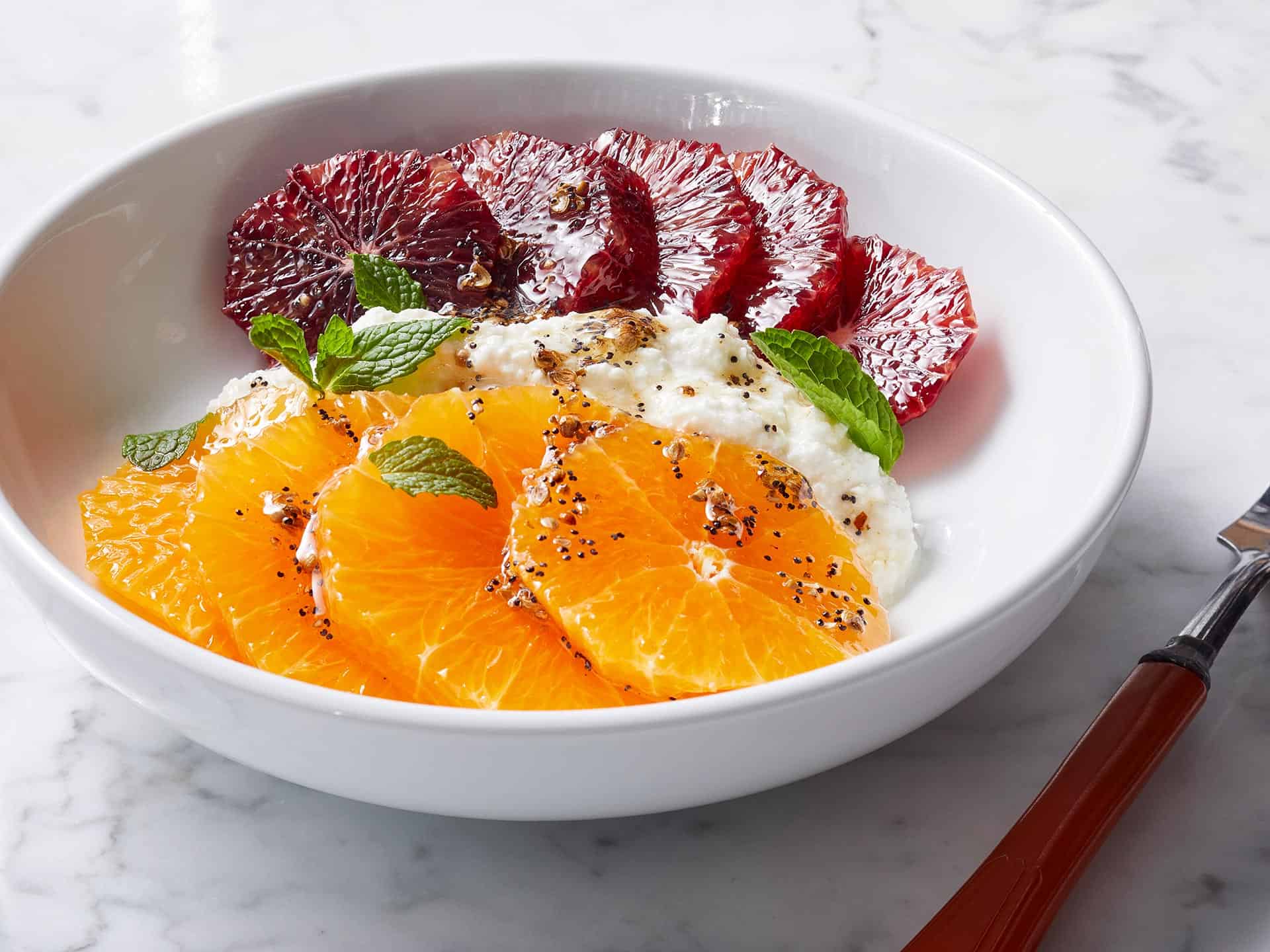 Citrus Ricotta Breakfast Bowl With Seeded Honey