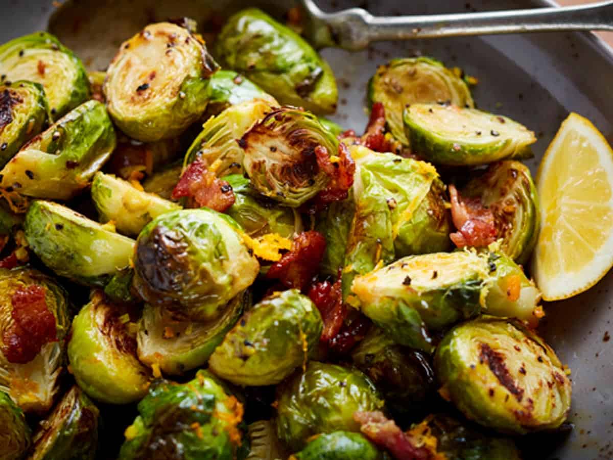 Roasted Brussels Bacon Citrus