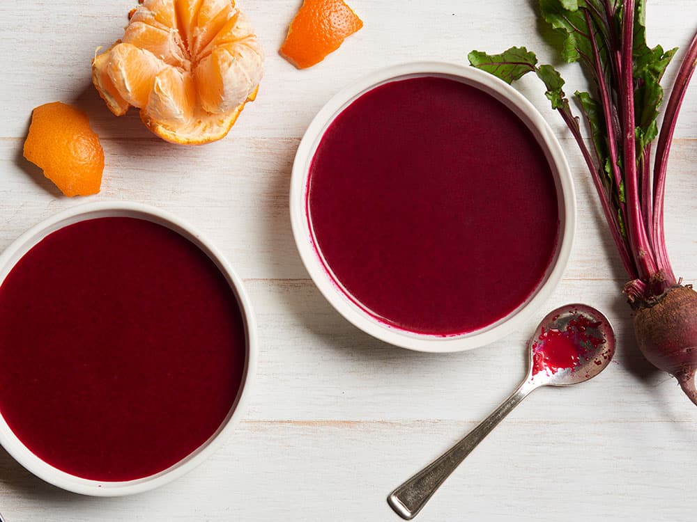 Spiced Orange Beet Soup with Coconut Yogurt