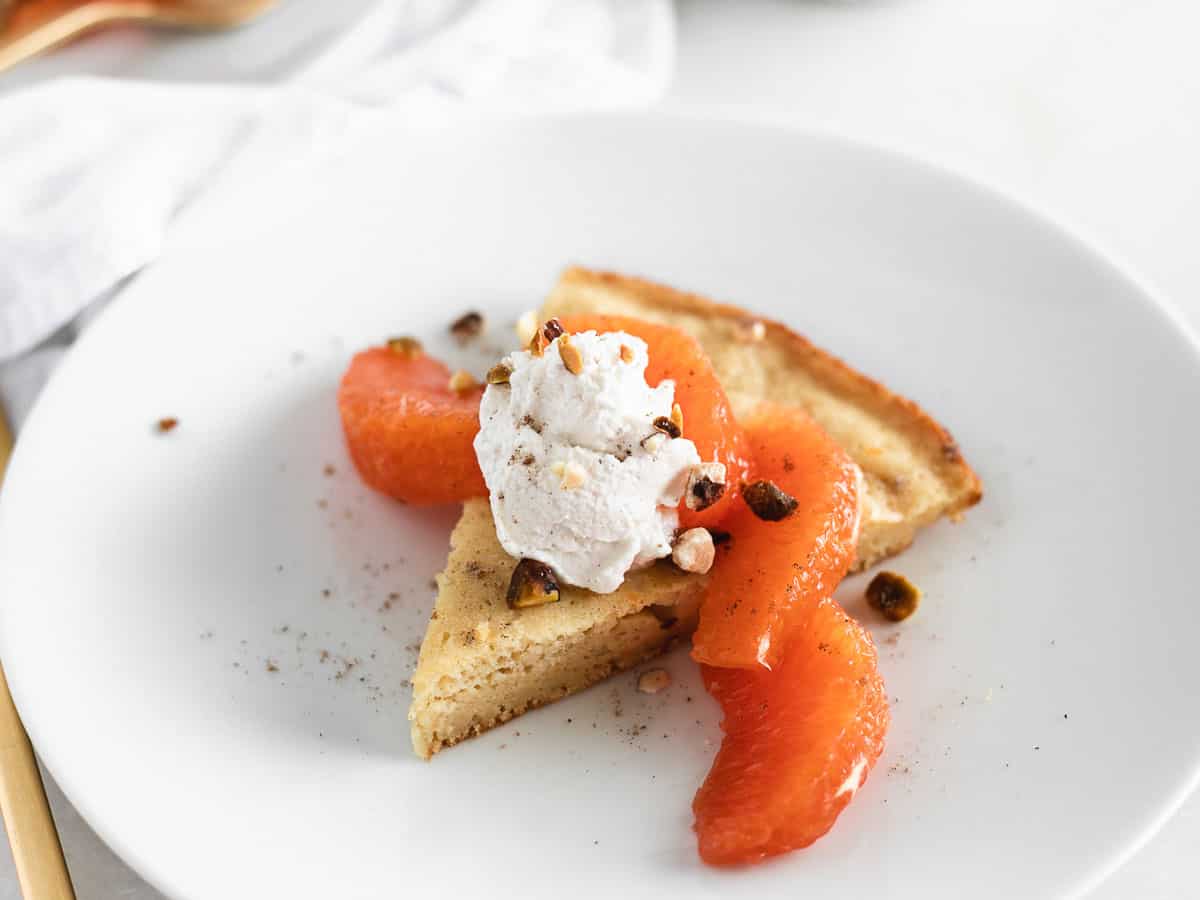 Skillet pancake with cara cara oranges