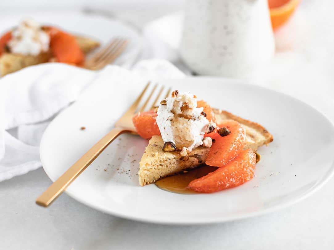 Skillet pancake with cara cara oranges