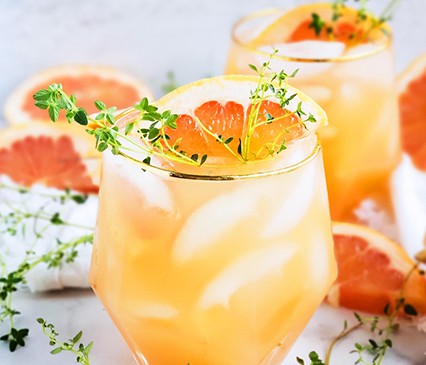 Honey and Thyme Grapefruit Cocktail