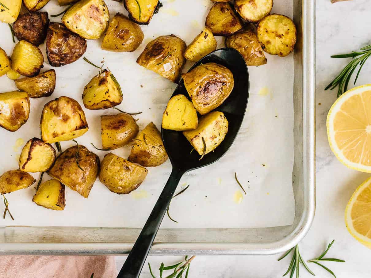 Crispy Lemon Roasted Potatoes