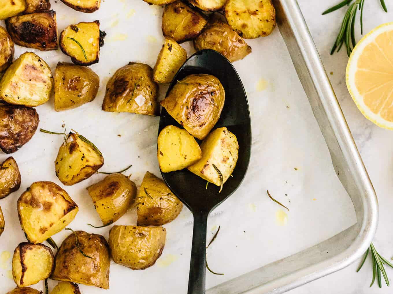 Crispy Lemon Roasted Potatoes