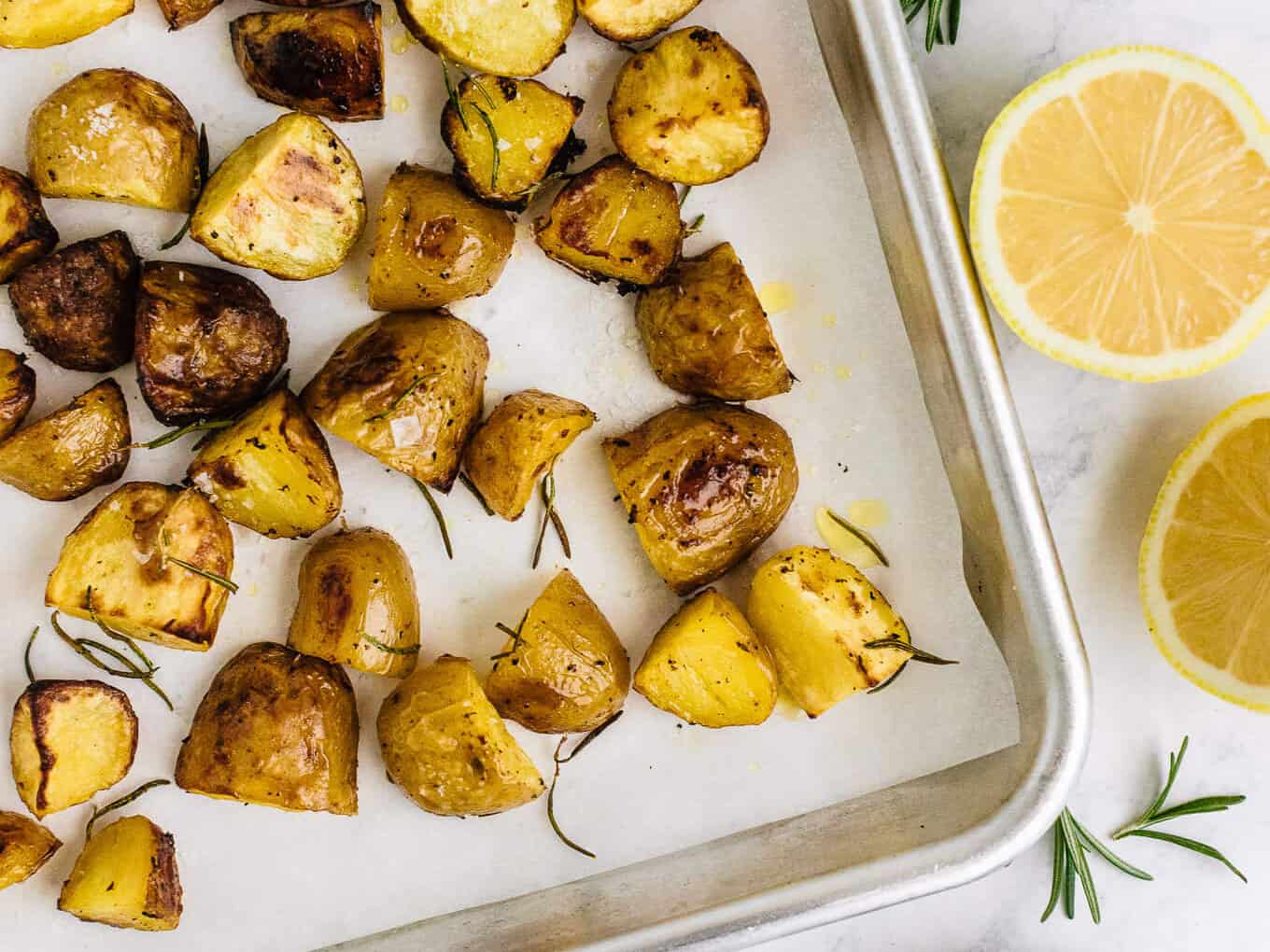 Crispy Lemon Roasted Potatoes