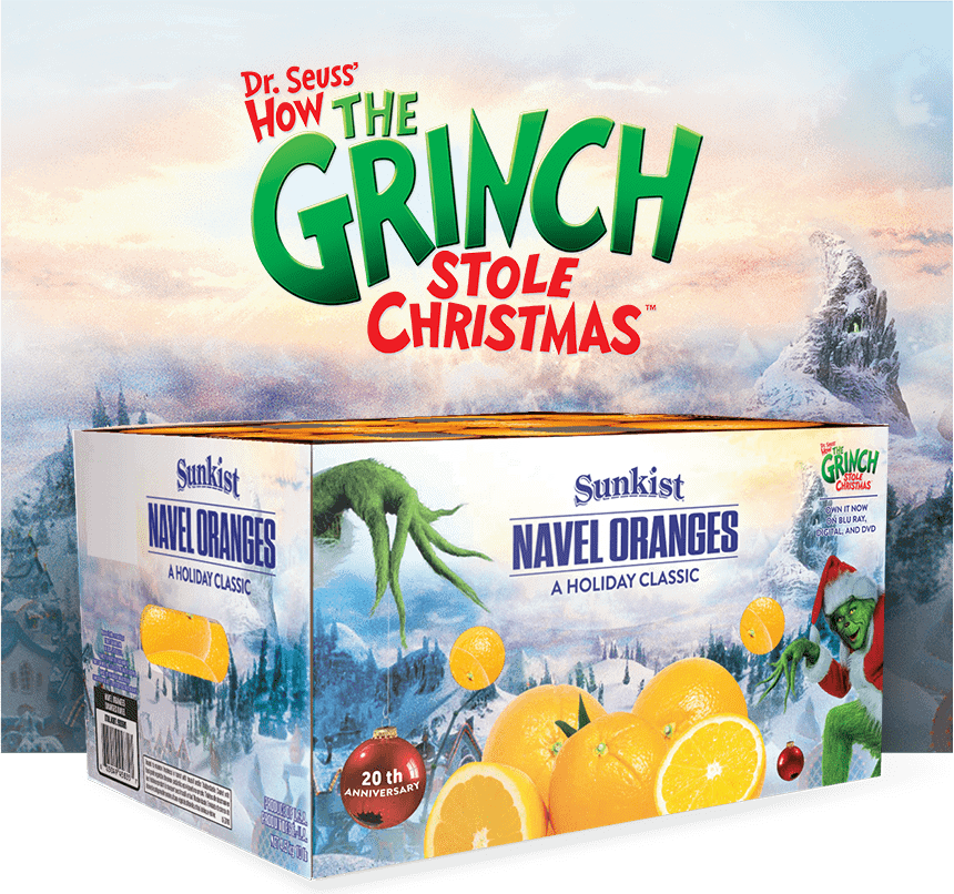 Grinch Navel Oranges Box