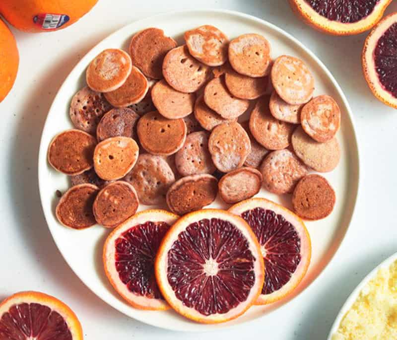 Sunkist® Blood Orange Cardamom Mini Pancakes