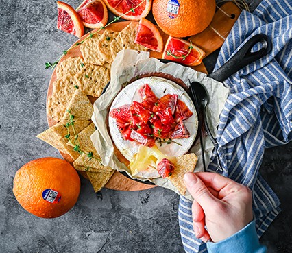 Baked Brie with Blood Oranges